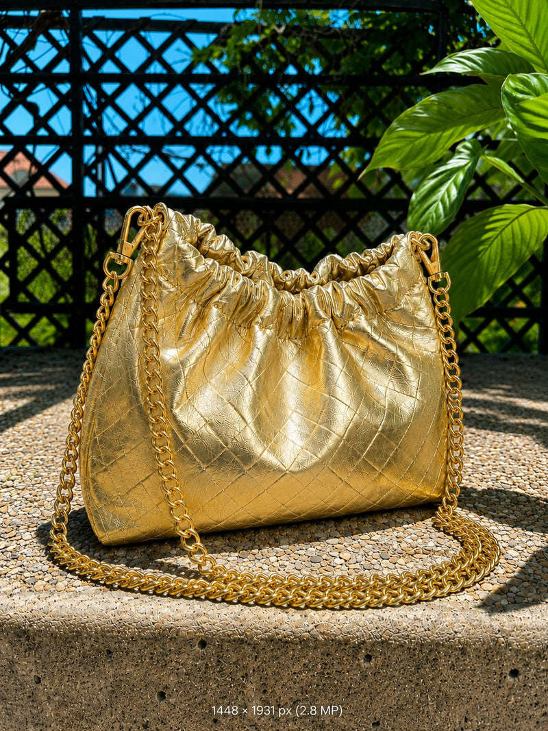 Sac bandoulière femme Agata S en cuir irisé tressé, fabrication italienne