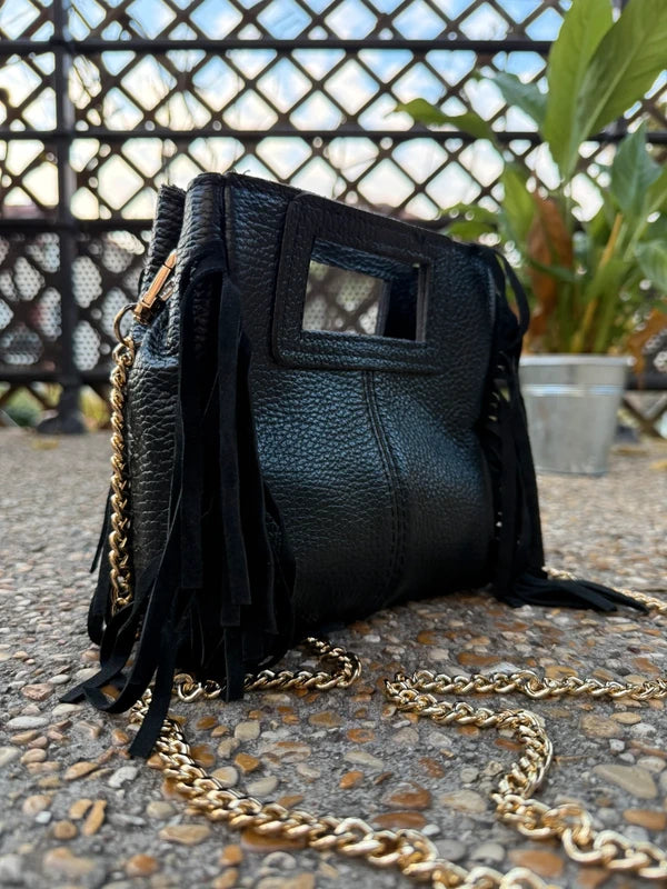Sac bandoulière femme Isabella Mini en cuir grainé fabrication italienne