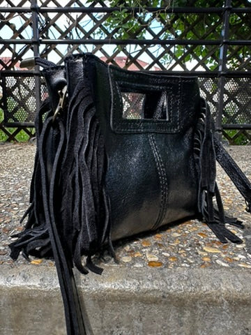 Sac bandoulière femme Isabella Mini en cuir irisé fabrication italienne