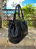    Sac Giulia cuir grainé détail lacets latéraux