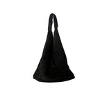 Sac hobo femme Ginevra en cuir suédé coloris Noir fabrication italienne