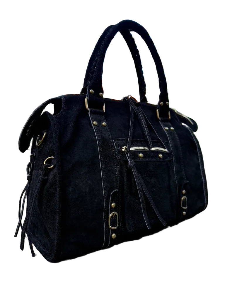 Sac Aurora L en Cuir Suédé de 3/4