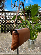 Sac bandoulière femme Cecilia en cuir grainé coloris Marron fabrication italienne