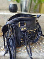 Détail de la fermeture zippée du sac Aurora
