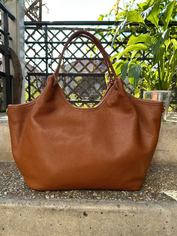     Sac Francesca en cuir grainé vue de face