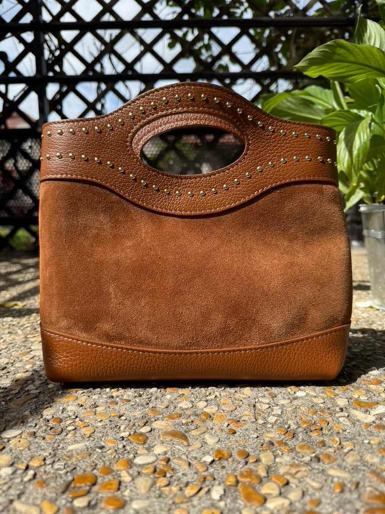     Vue de face du sac Valentina en cuir suédé