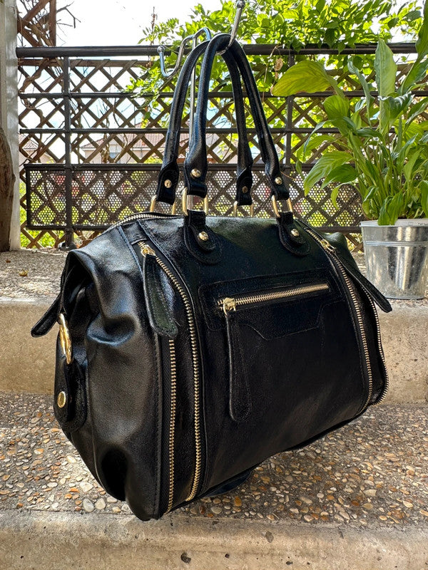 Sac bandoulière femme Chiara en cuir irisé fabrication italienne