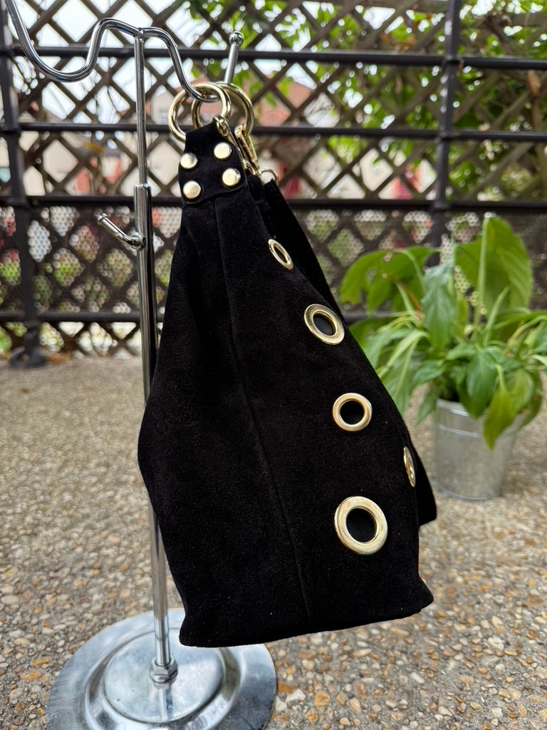     Sac Emma en cuir suédé vue de profil