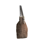 Alix sac hobo femme cuir suédé taupe vue de profil