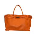 Allegra sac cabas femme en cuir grainé ambre