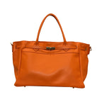 Allegra sac cabas femme en cuir grainé ambre