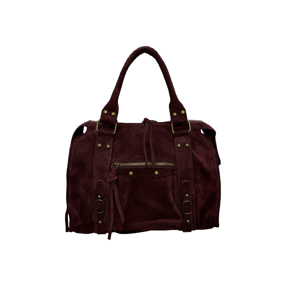 Aurora M sac à main femme cuir suédé bordeaux