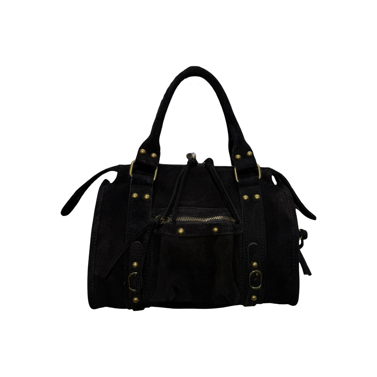 Aurora M sac à main femme cuir suédé noir