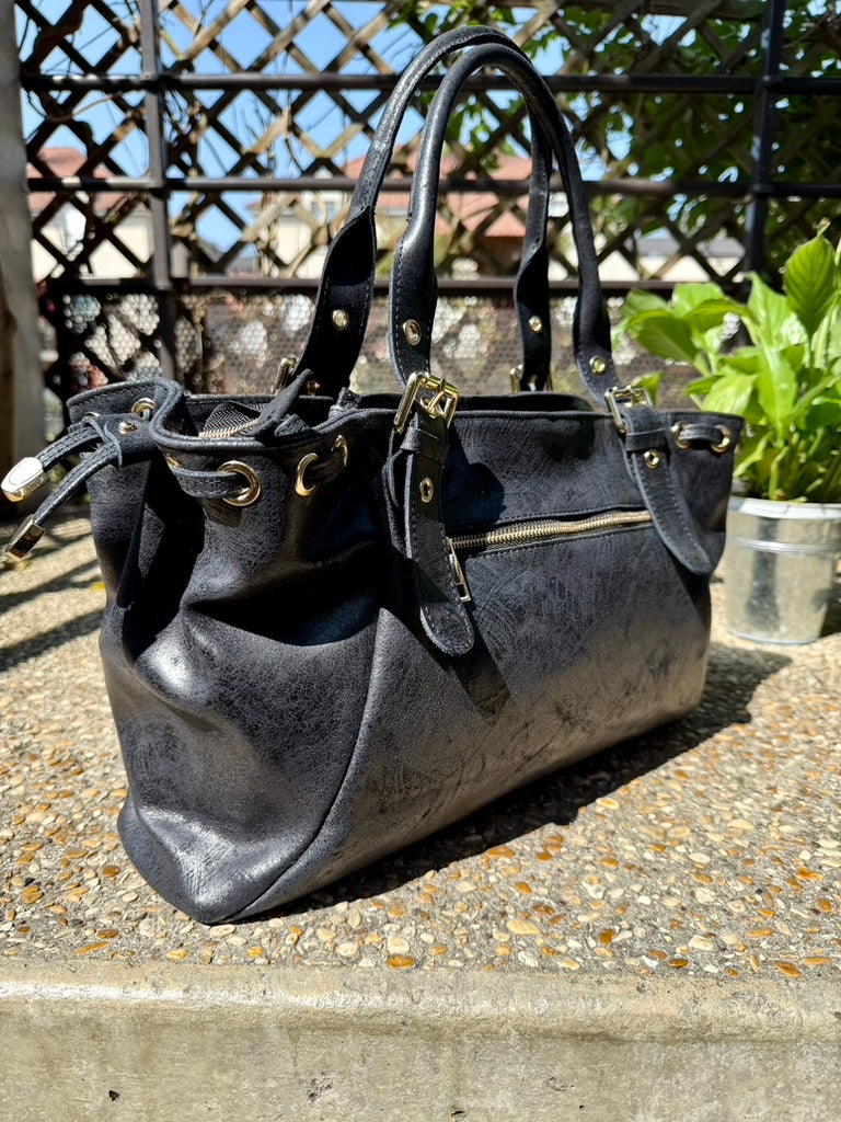 Sac épaule femme Giulia XL en cuir brossé fabrication italienne