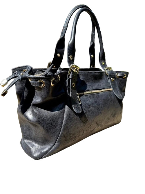 Sac épaule femme Giulia XL en cuir brossé fabrication italienne