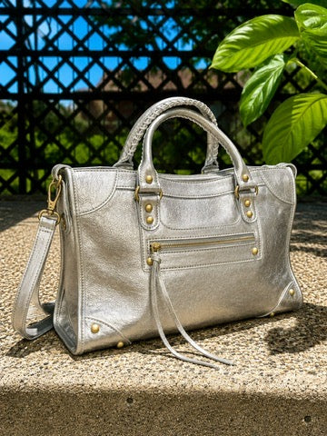 Sac a Main en cuir irisé fabriqué en Italie