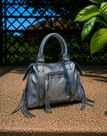 Sac à main femme Aurora M en cuir irisé, fabrication italienne