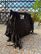     Sac Isabella cuir suédé à clous vue arrière