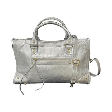     Sac Adele en cuir irisé argent Irisé vue de face