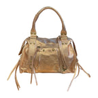 Sac à main Aurora M en cuir irisé or rose