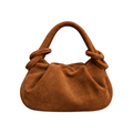 Maddalena sac hobo femme cuir suédé cognac à nœuds