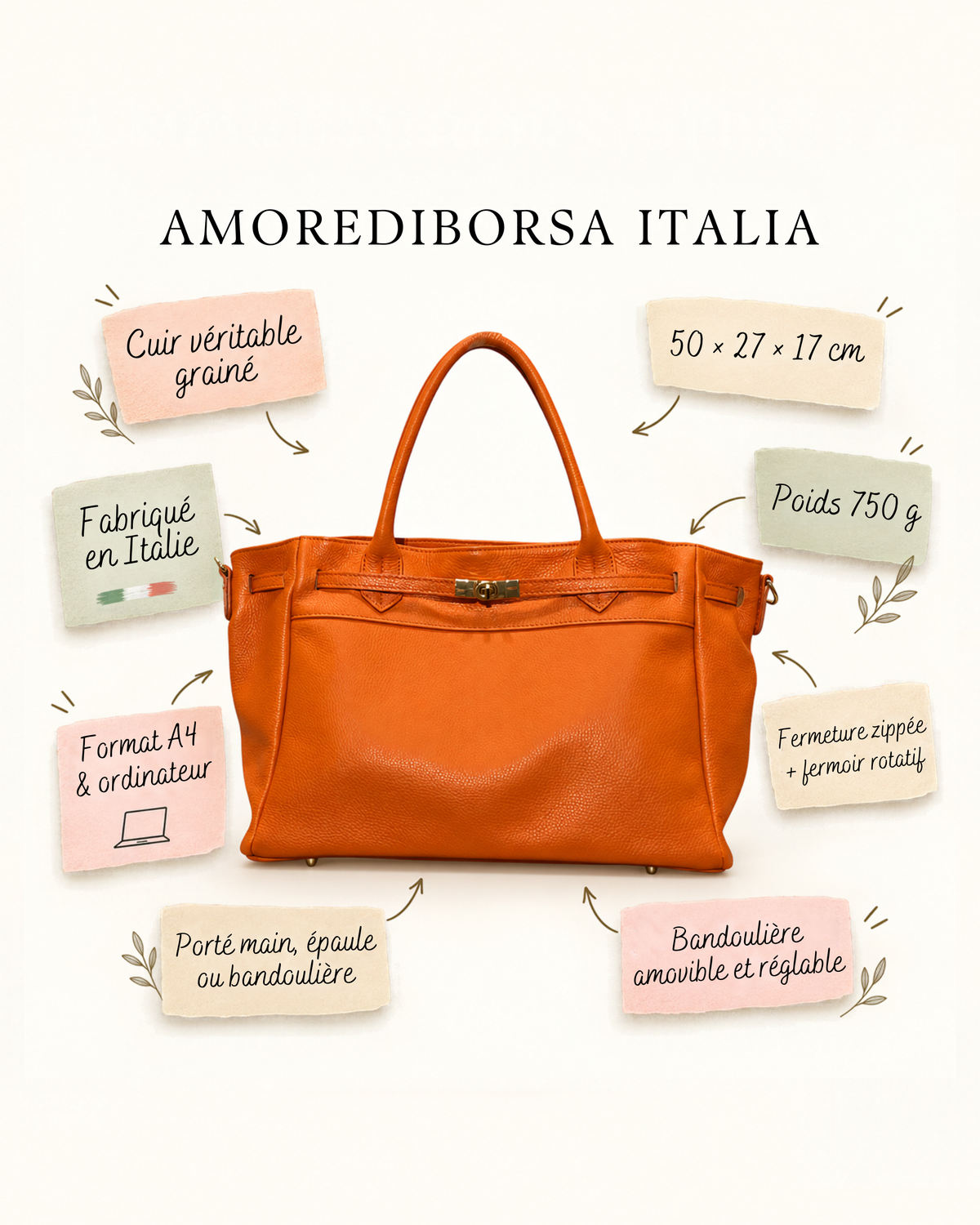 Allegra Cuir Grainé