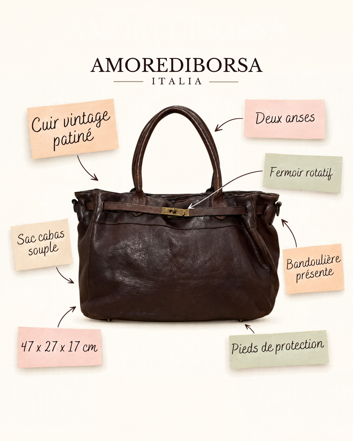 Allegra Cuir Vintage