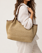 Raffaella XL Raphia et Cuir