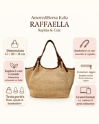 Raffaella XL Raphia et Cuir