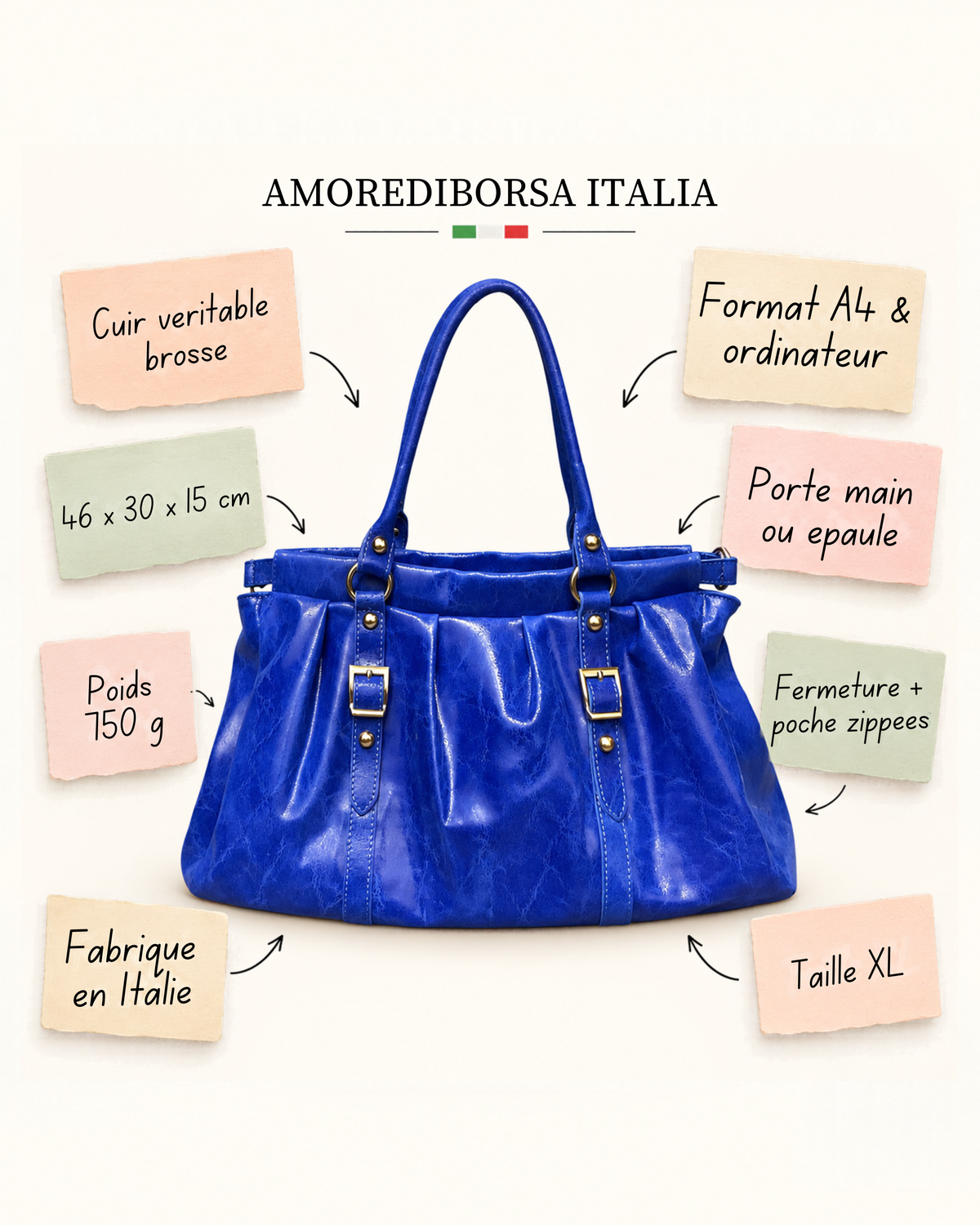 Eleonora XL Cuir Brossé