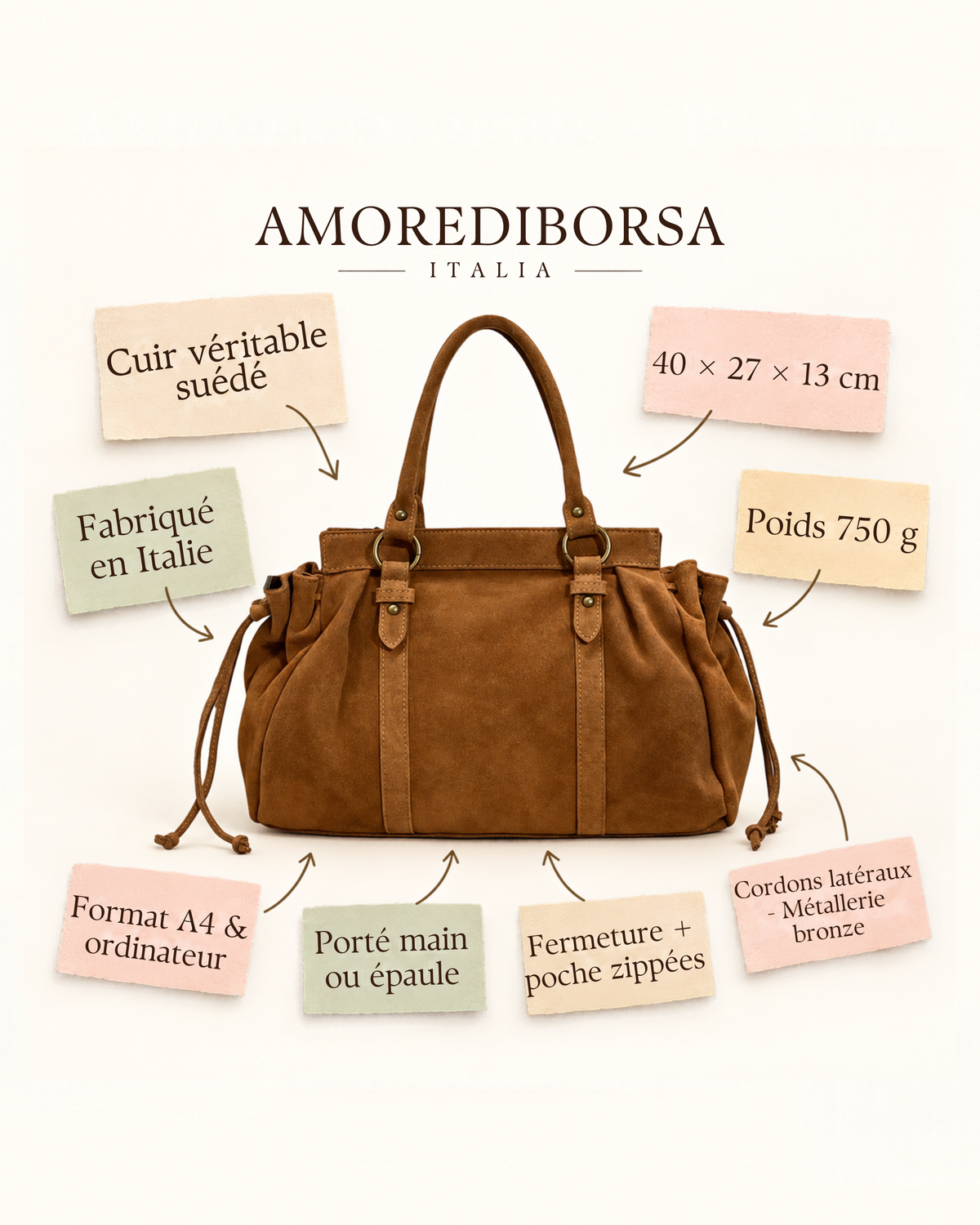 Federica XL Cuir Suédé