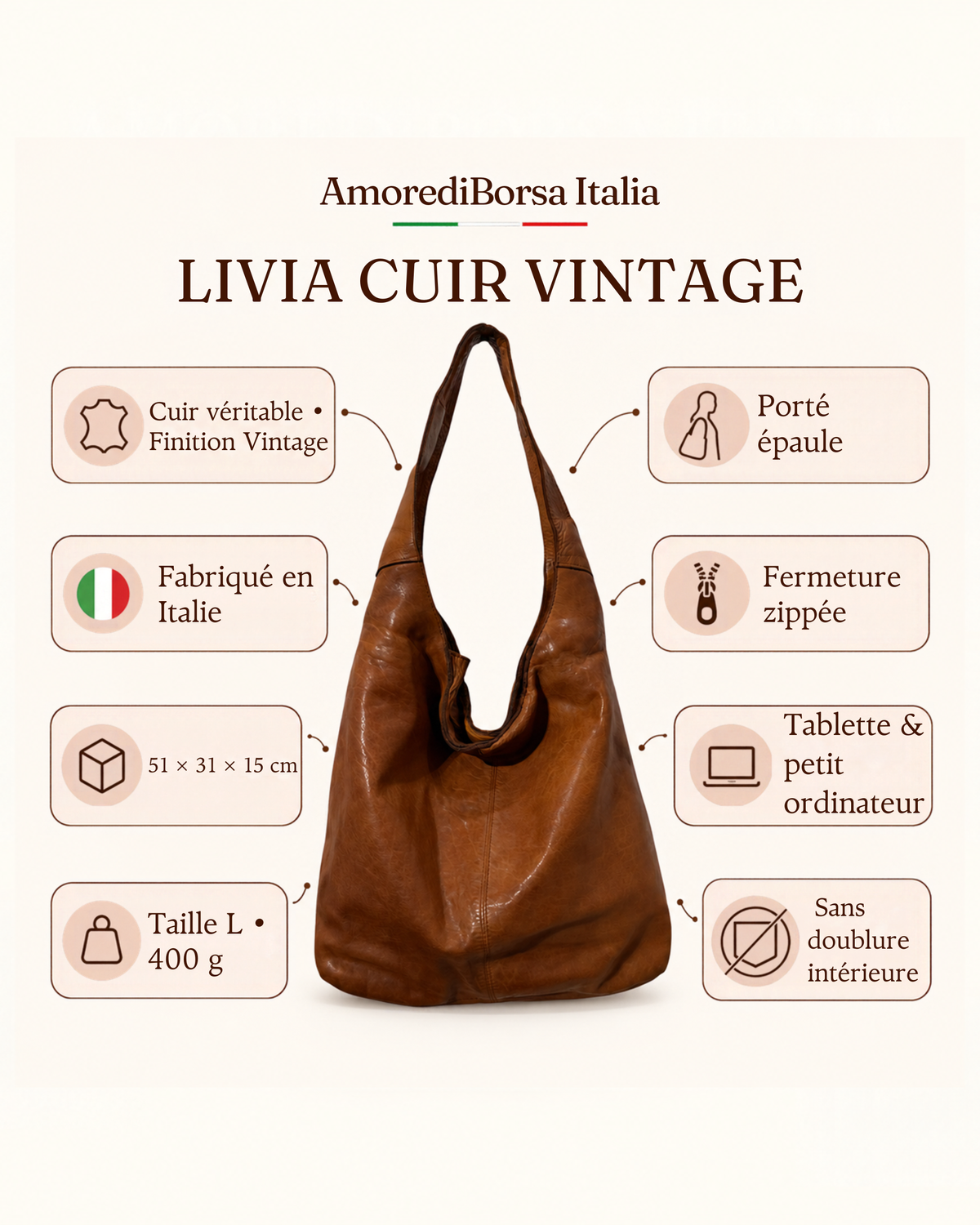 Livia Cuir Vintage
