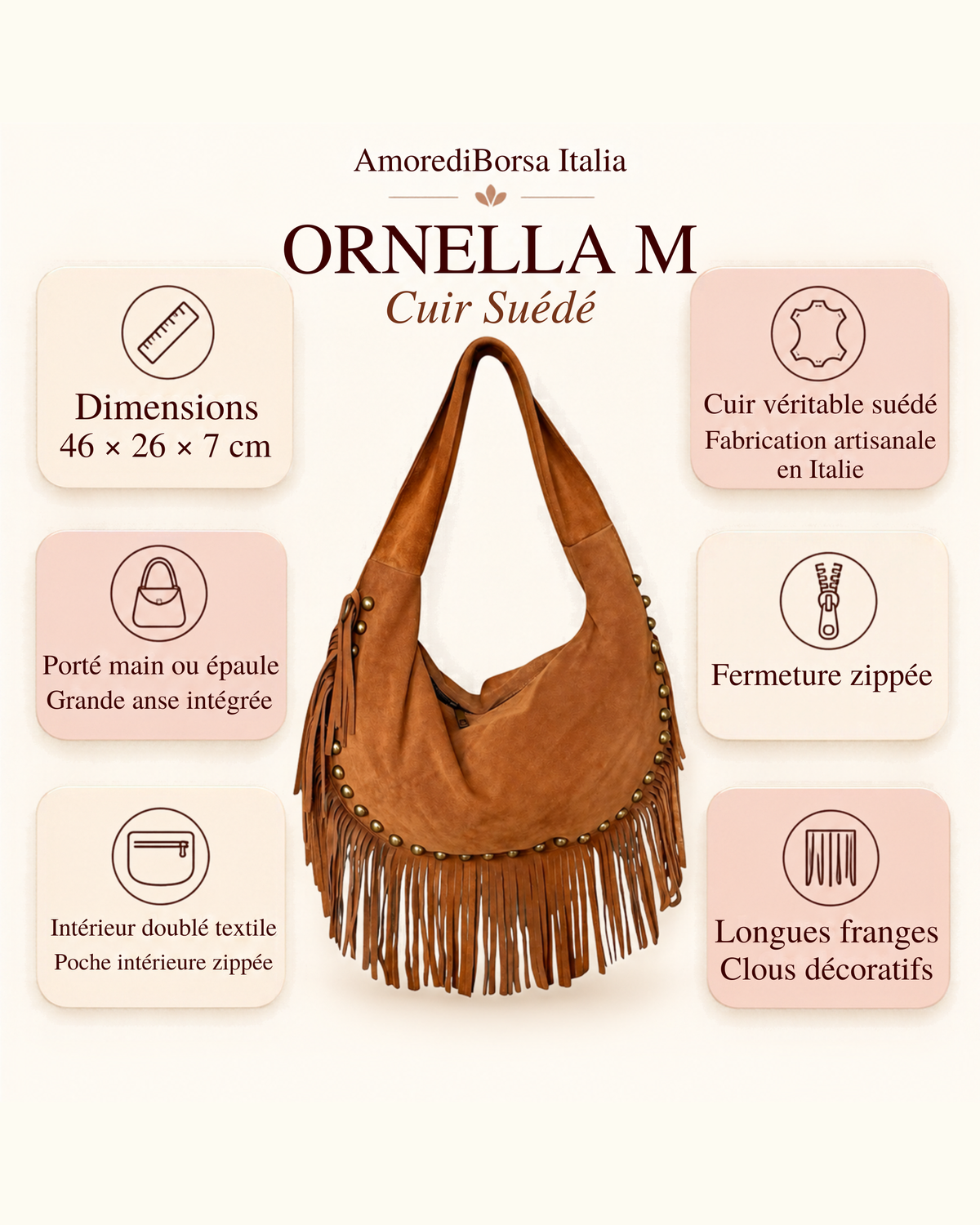 Ornella M Cuir Suédé