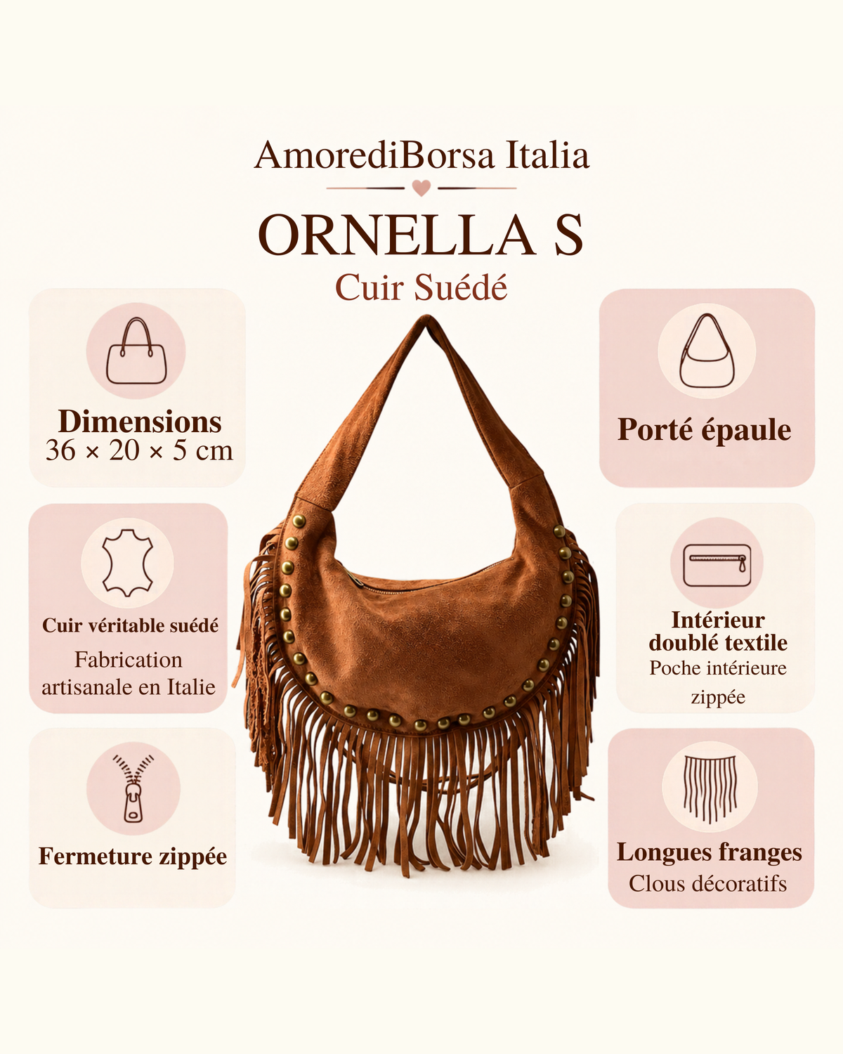 Ornella S Cuir Suédé