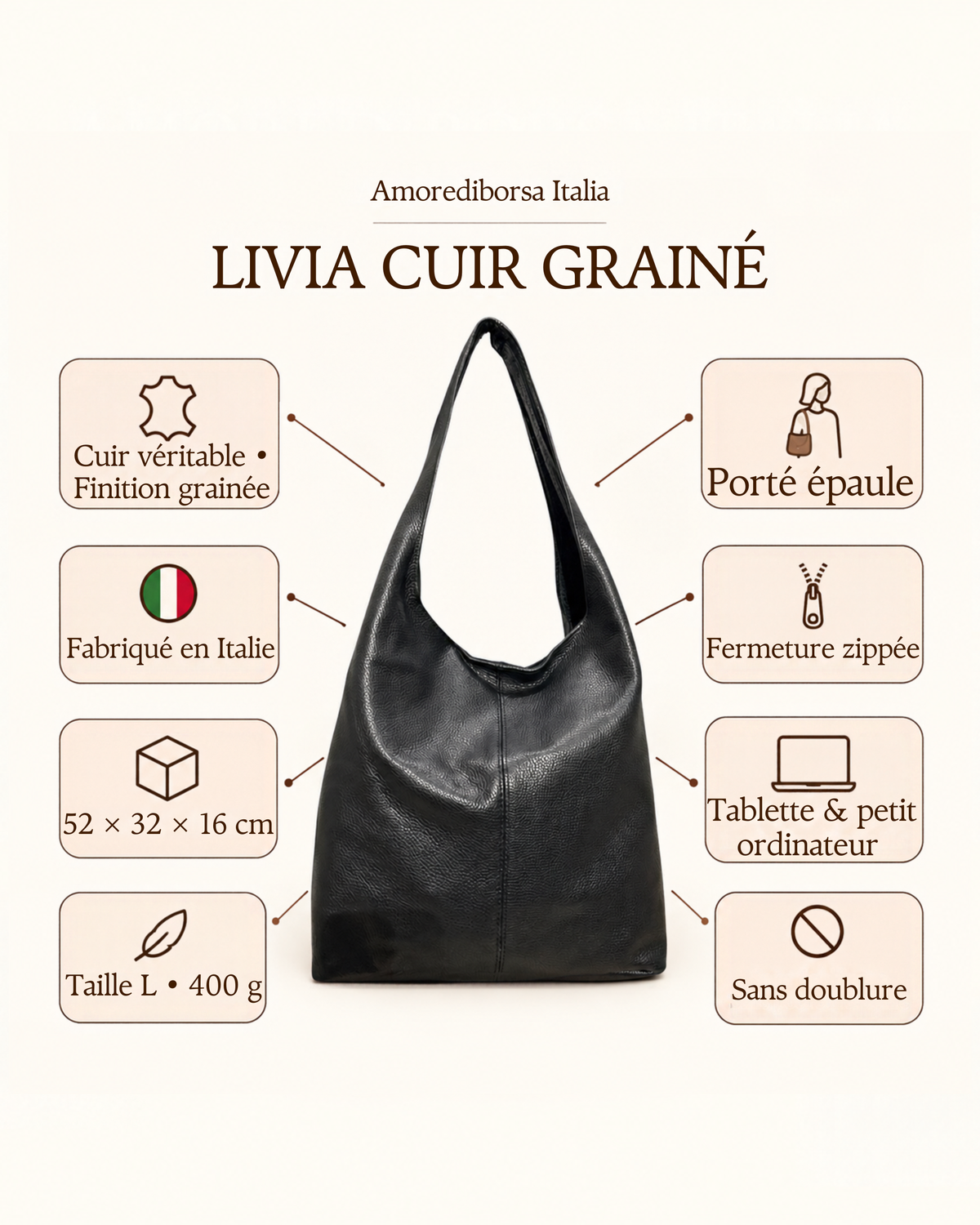 Livia Cuir Grainé