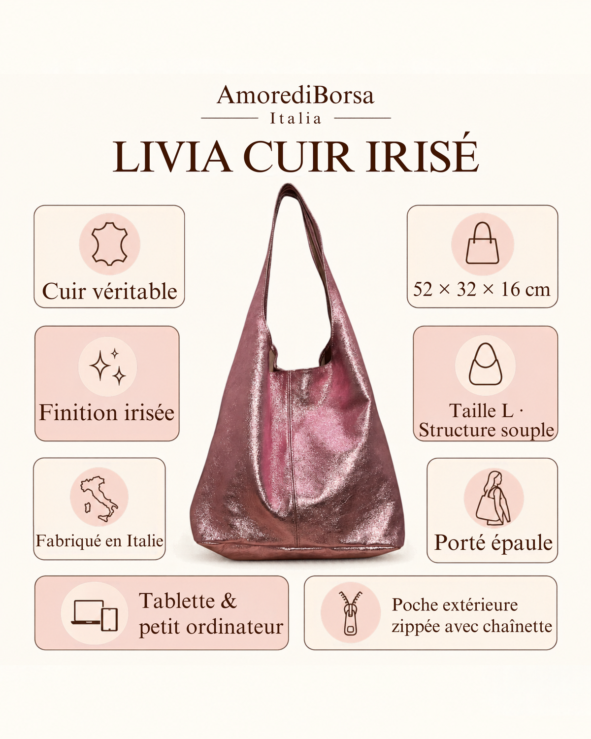 Livia Cuir Irisé
