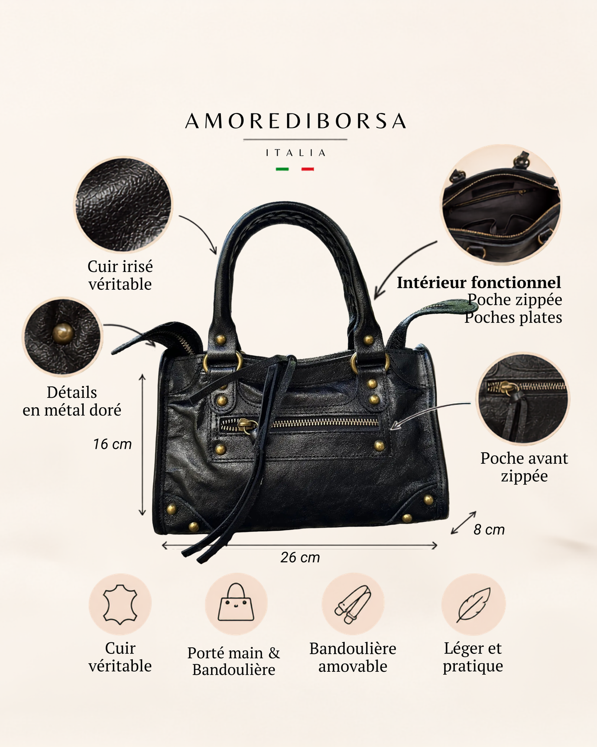 Adele S Cuir Irisé