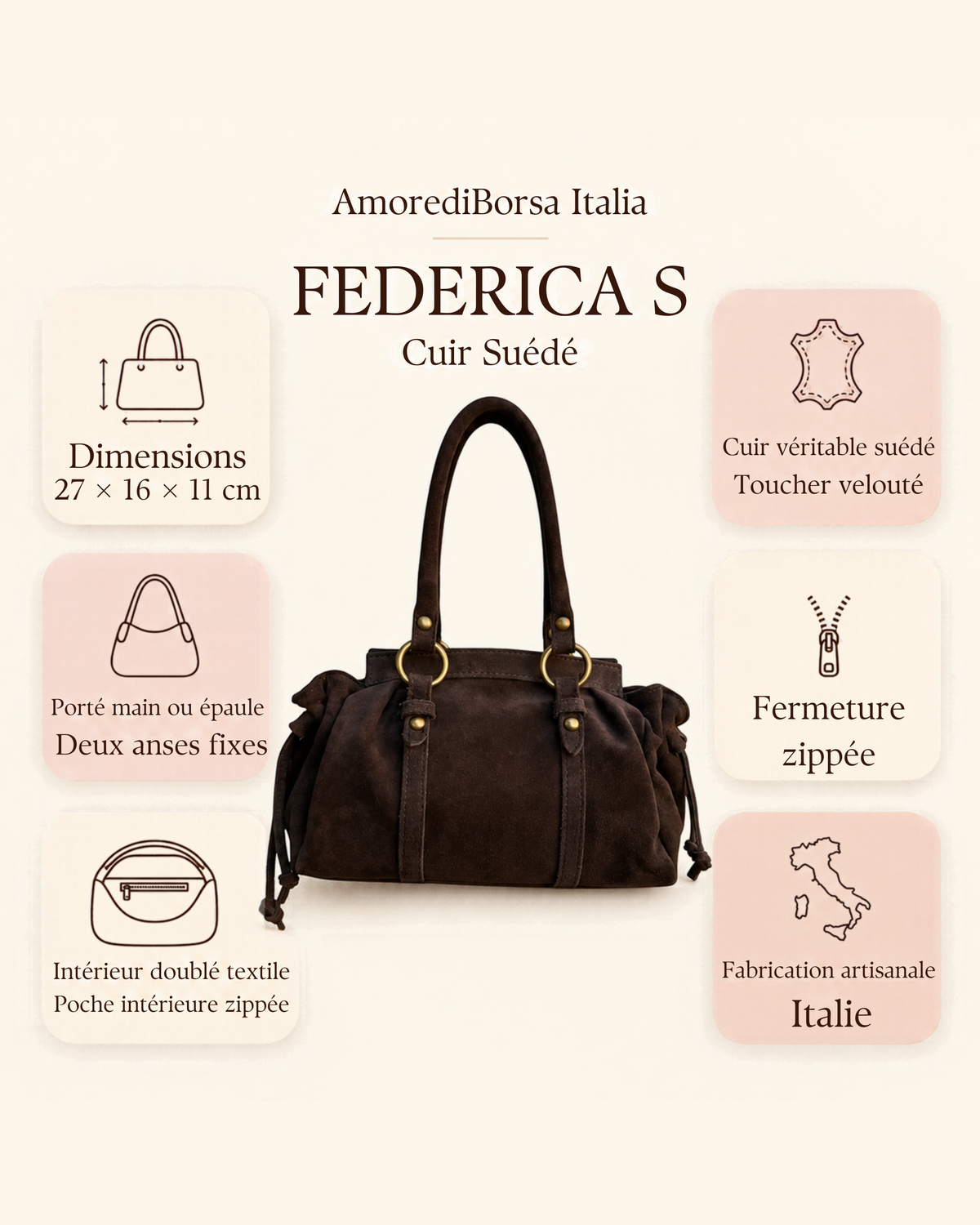 Federica S Cuir Suédé