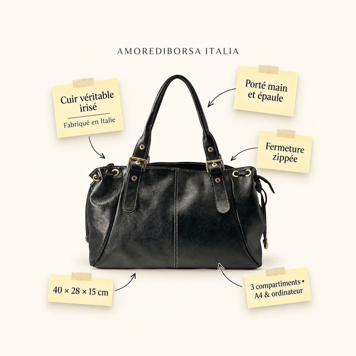 Giulia XL Cuir Irisé