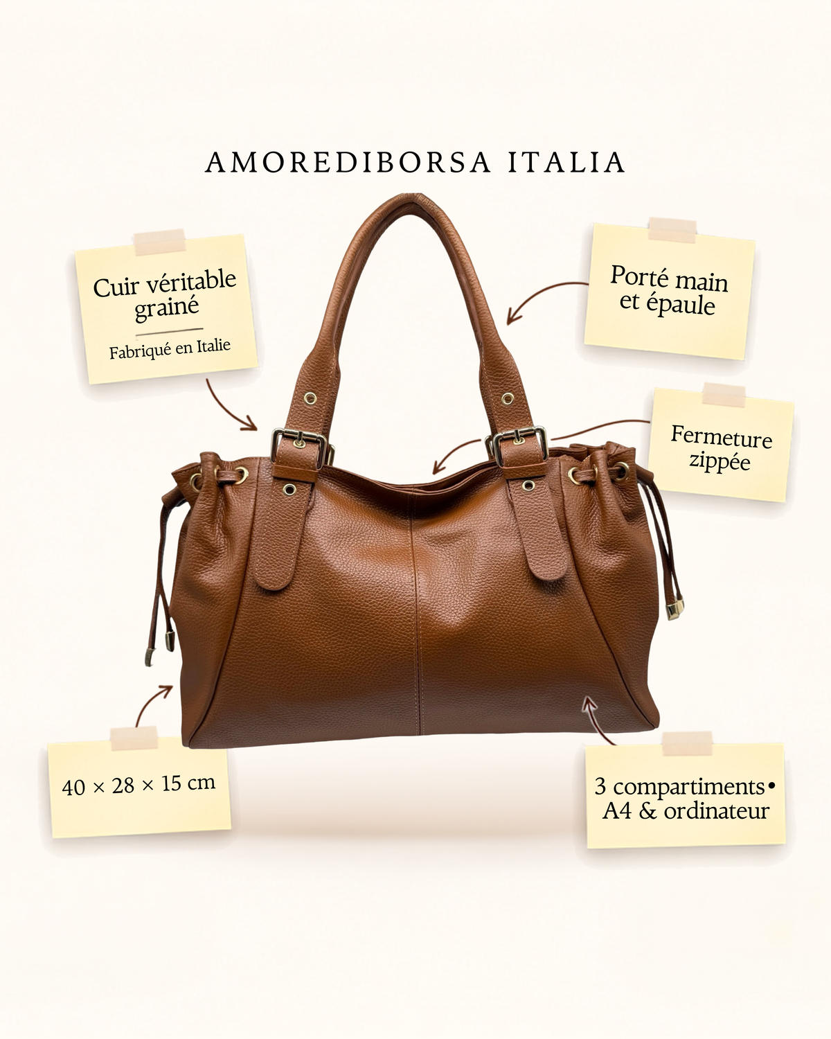 Giulia XL Cuir Grainé