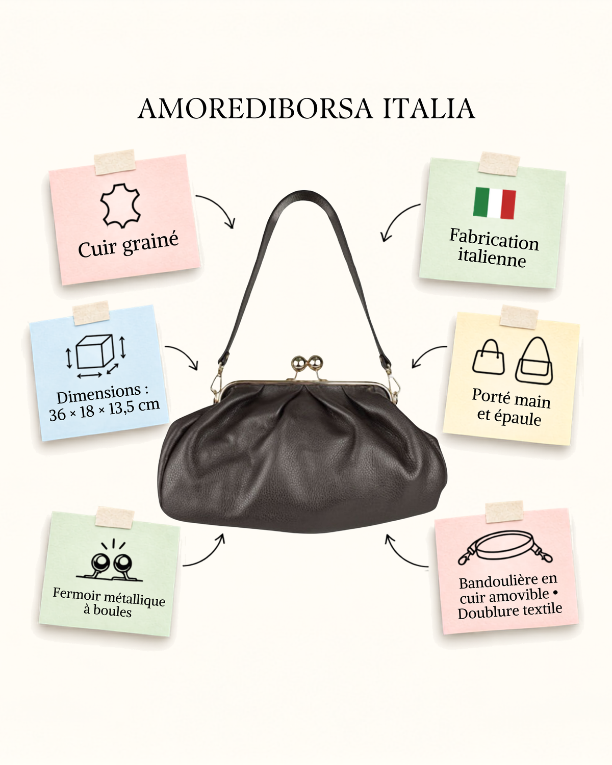 Fiorella L Cuir Grainé