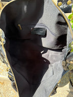 Sac a Main en Cuir Irisé Noir AURORA LV005 / 21