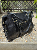 Sac a Main en Cuir Irisé Noir AURORA LV005 / 8